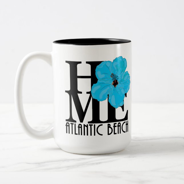 HEMMA Atlantic Beach 15oz Blue Hibiscus Två-Tonad Mugg (Vänster)