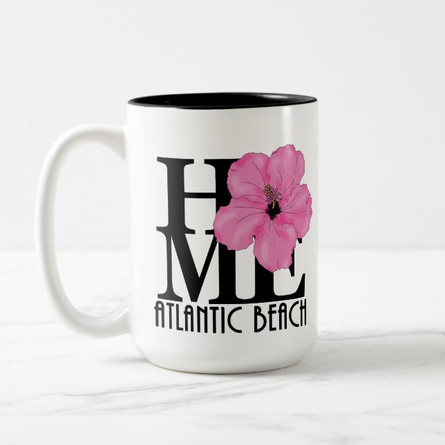 HEMMA Atlantic Beach 15oz rosa hibiscus Två-Tonad Mugg (Vänster)