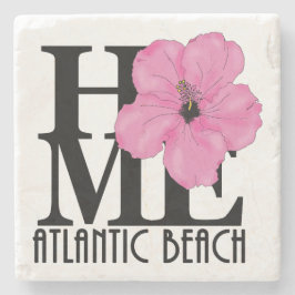 HEMMA Atlantic Beach rosa hibiscus Stenunderlägg