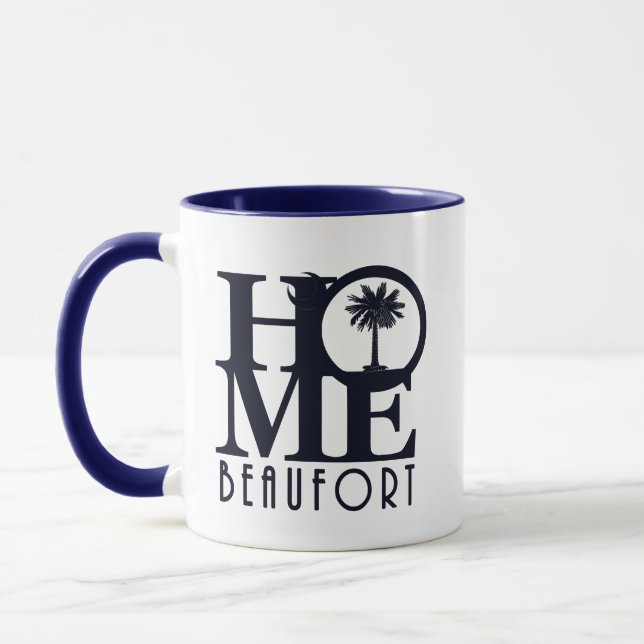 HEMMA Beaufort Blue Text Mugg (Vänster)
