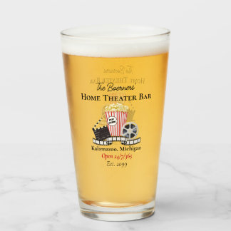 Hemma Biograf Bar Öl Pint Läsk Glas Drickgods
