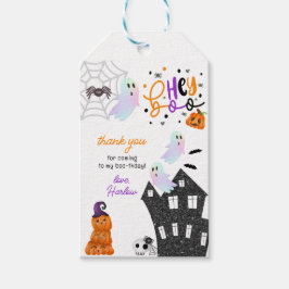 Hemma Boo Lila Halloween Birthday Presentetikett