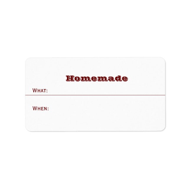 Hemma Canning Homemade Mason Burk Lid Dated Food Adressetikett (Framsidan)