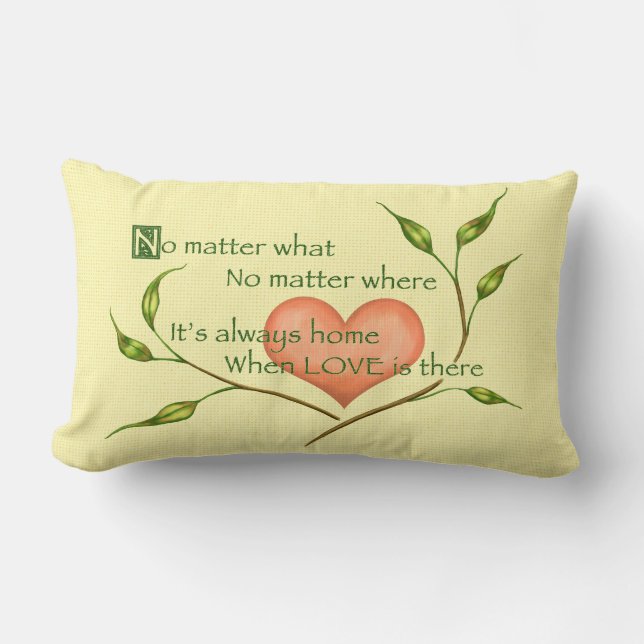 Hemma där Kärlek Lumbarkudde (Framsida)
