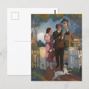 Hemma, efter dagen då N. C. Wyeth arbetade Vykort