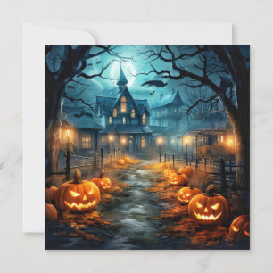Hemma efter Mörk Happy halloween Kort