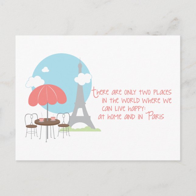 Hemma eller Paris Vykort (Framsida)