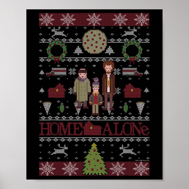 Hemma Ensam Jul Den Blöta Ndits Fula Tröja  Poster (Framsidan)
