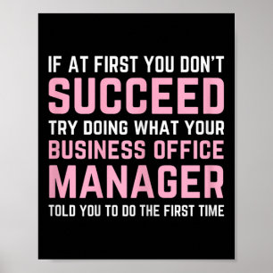 Hemma, fast Auktoriserad Business Office Mana Poster