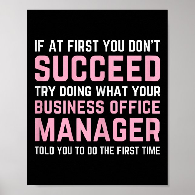 Hemma, fast Auktoriserad Business Office Mana Poster (Framsidan)