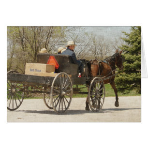 Hemma för Amish-familjen Hälsningskort