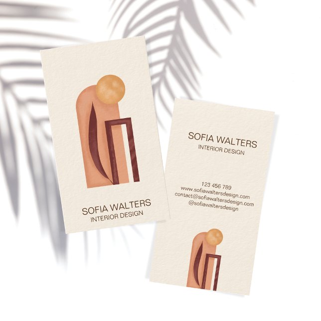 Hemma för designern i insida i gods visitkort (Skapare uppladdad)