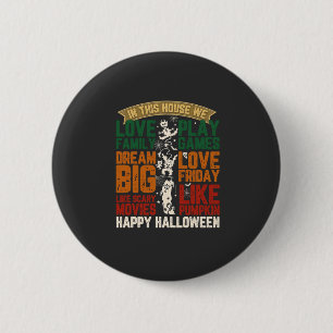 Hemma Gott Halloween Monster Spindelnät Knapp