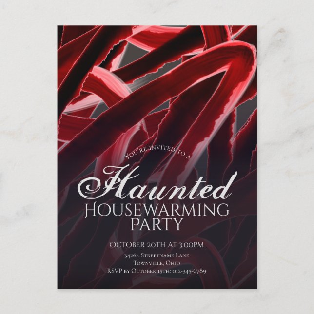 Hemma Halloween fest Inbjudan Vykort (Framsida)