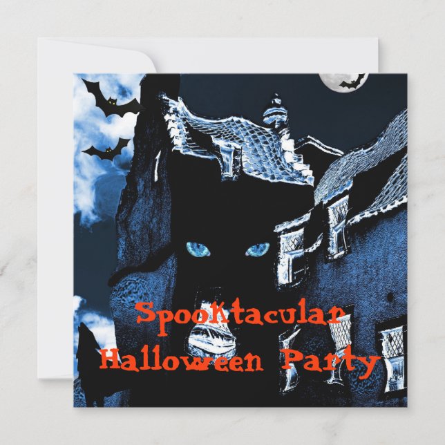 Hemma Halloween fest Inbjudningar (Framsida)