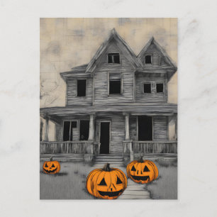 Hemma Halloween-huset Vykort