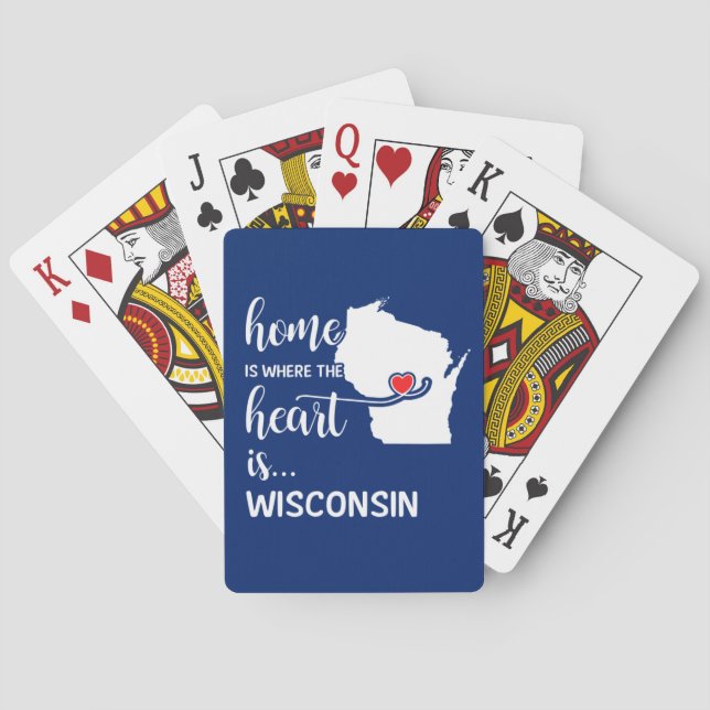 Hemma hos Wisconsin är hjärtat Casinokort (Baksidan)