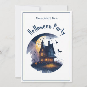 Hemma hus Halloween-inbjudan Inbjudningar