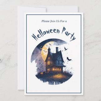 Hemma hus Halloween-inbjudan Inbjudningar