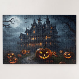 Hemma hus och Jack-O-landternor Pussel