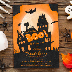Hemma huset Halloween-babydusch Inbjudningar