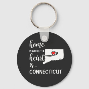 Hemma i Connecticut är hjärtat Nyckelring