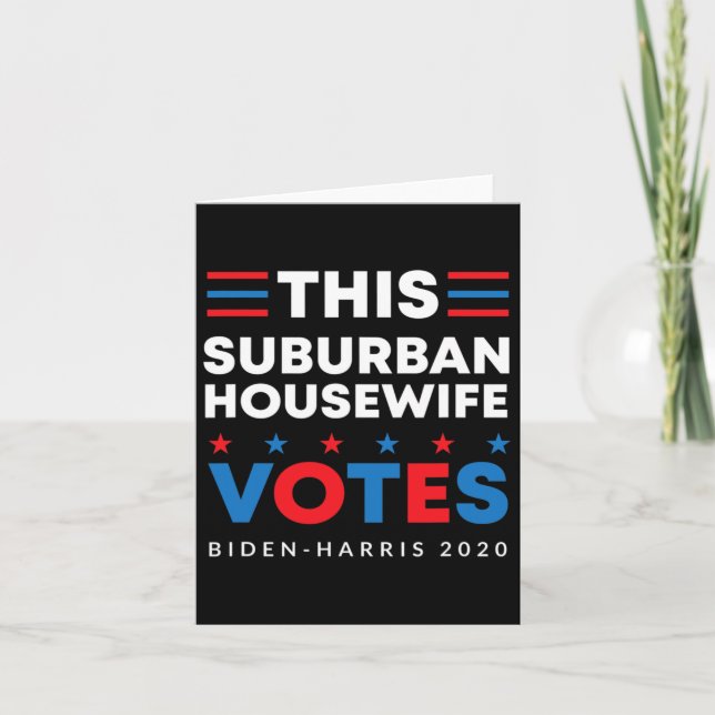 Hemma i förorter: Biden Harris 2020 Feminis Kort (Framsida)