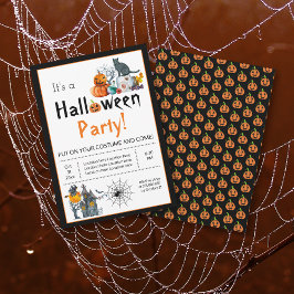 Hemma i Halloween inslag, party Inbjudningar