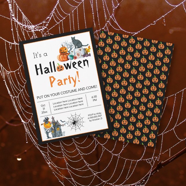 Hemma i Halloween inslag, party Inbjudningar (Skapare uppladdad)
