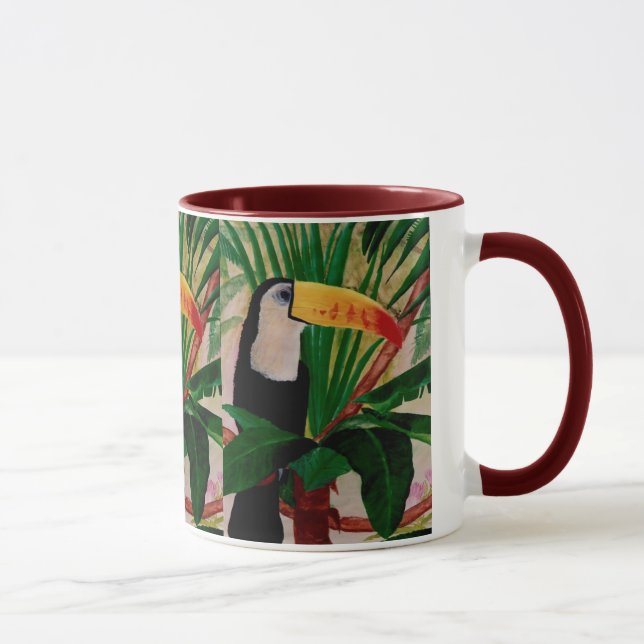 Hemma i muggen för kaffe för djungelToucan djurliv Mugg (Höger)