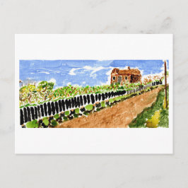 Hemma i vårdags-vykort vykort