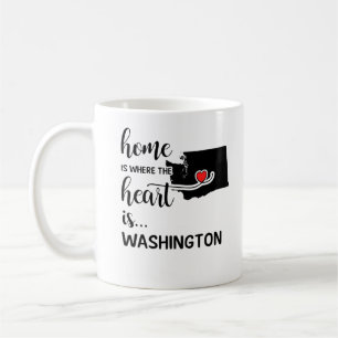 Hemma i Washington är där hjärtat finns Kaffemugg