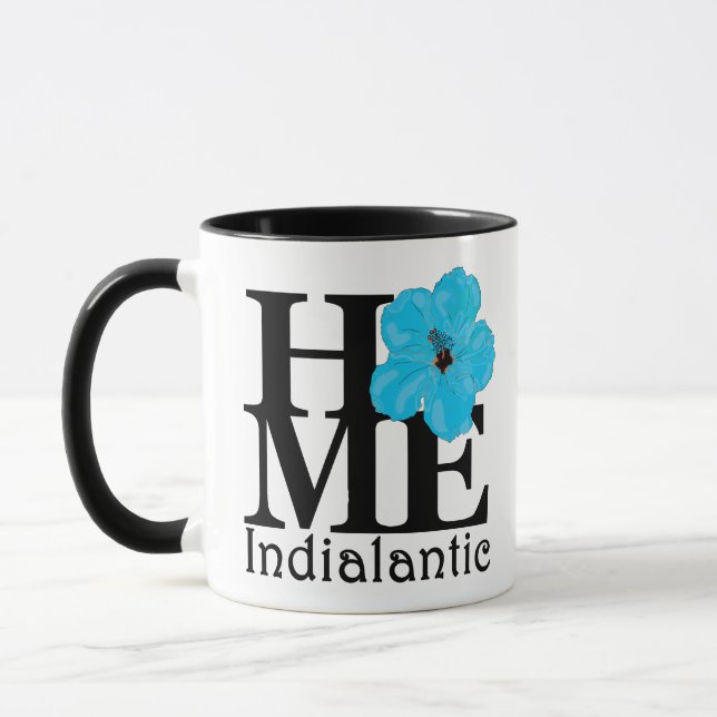 HEMMA Indialantic Blue Hibiscus 11oz Mugg (Vänster)