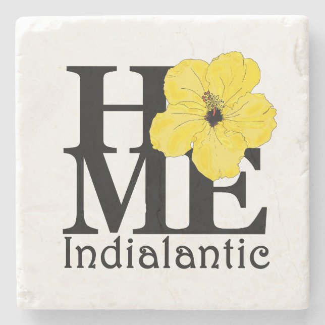 HEMMA Indialantisk Gult Hibiscus Stenunderlägg (Framsidan)