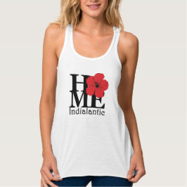 HEMMA Indialantisk Red Hibiscus (Front Print) Linne Med Racerback