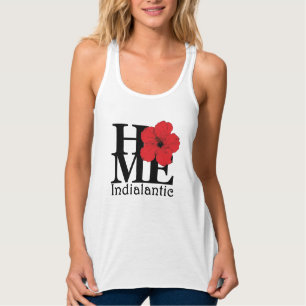HEMMA Indialantisk Red Hibiscus (Front Print) Tank Linne Med Racerback