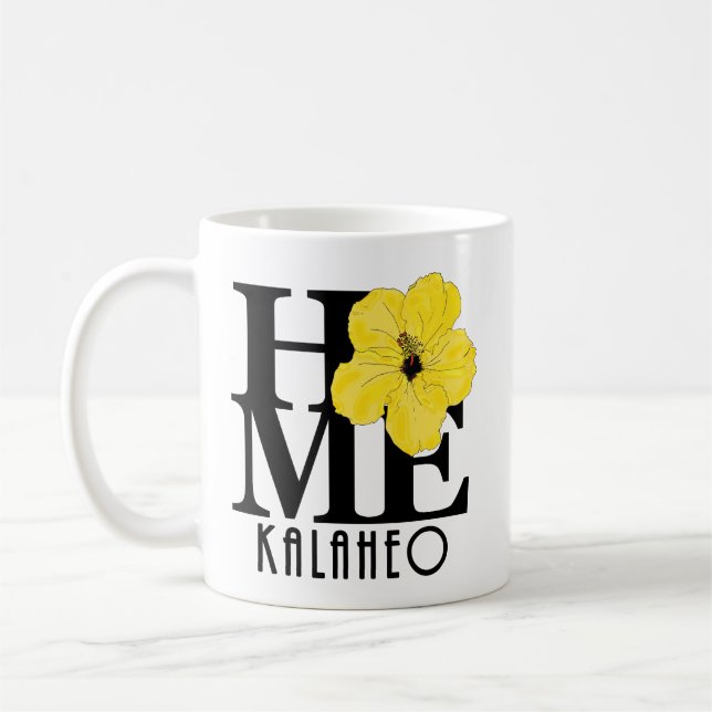 HEMMA Kalaheo-Gulten Hibiscus 11oz Kaffemugg (Vänster)
