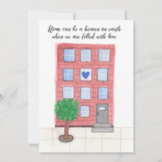 Hemma kan vara en himmel på jorden julkort