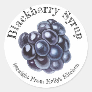 Hemma Konservering Företag Svartbärssylt Matetiket Runt Klistermärke