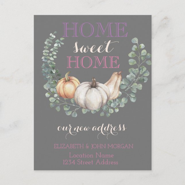 Hemma Ljuva Hem, Pumpas Ny Adress Meddelande Vykort (Framsida)