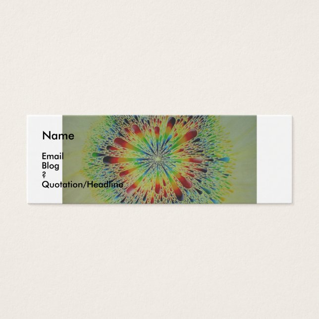 Hemma, Namn, e-post, Blogg, ?, kvot.. Litet Visitkort (Framsidan)