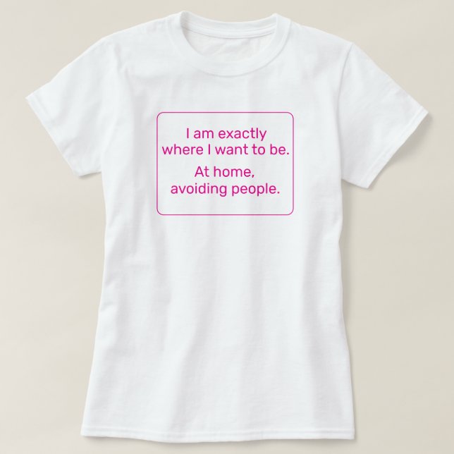 Hemma (rosa) t shirt (Design framsida)