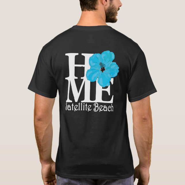 HEMMA Satellite Beach Blue Hibiscus T Shirt (Baksida)