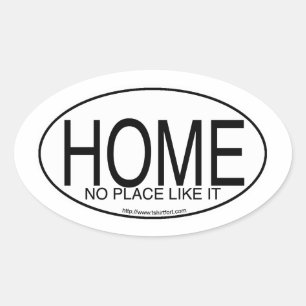 Hemma slogan Euro Oval dekal stil slagord Ovalt Klistermärke