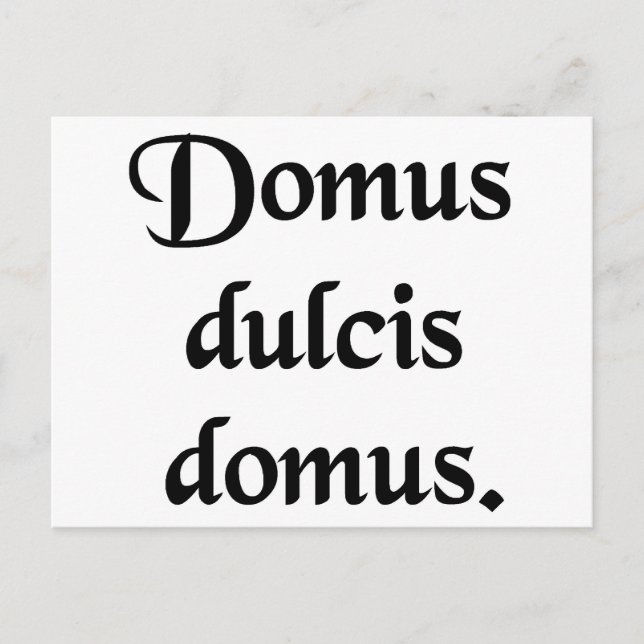 Hemma sött hem. vykort (Framsida)