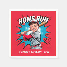 Hemma Springa Boy Baseball Birthday Bash Pappersservett