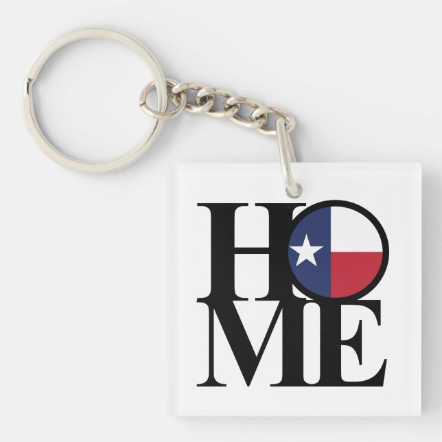 HEMMA Texas Lone Star Keychain Small Square (Framsidan)