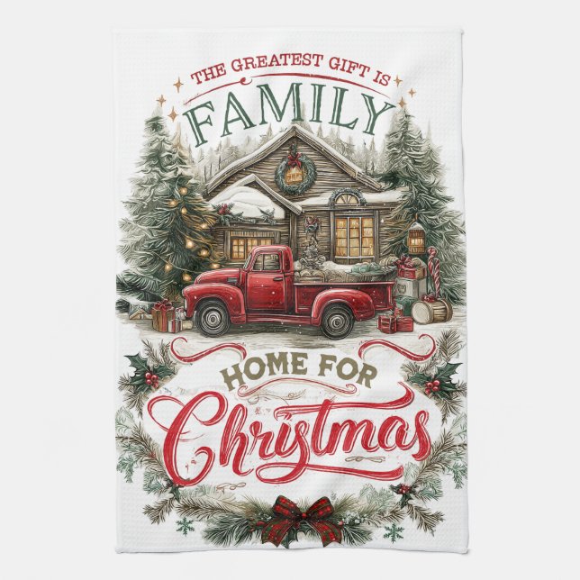 Hemma till jul  kökshandduk (Vertikal)