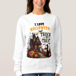 Hemma väg fylld med pumpor och spöken t shirt