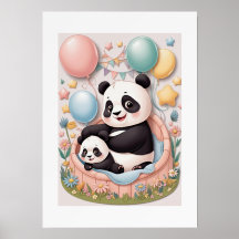 Hemma | Väggkonst | Panda | Djuren |Utskrivbar